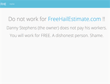 Tablet Screenshot of freehailestimates.com